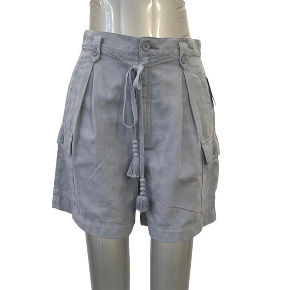 NWT Joie Daphne Linen Blend Shorts Women's Size 6 Blue